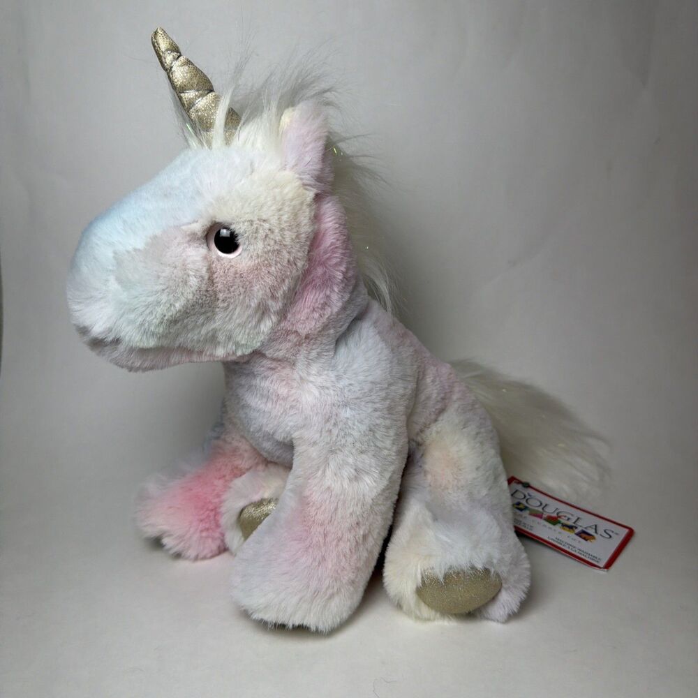 NWT Douglas Kylie Pastel Rainbow Unicorn Plush Stuffed Animal Toy #4806